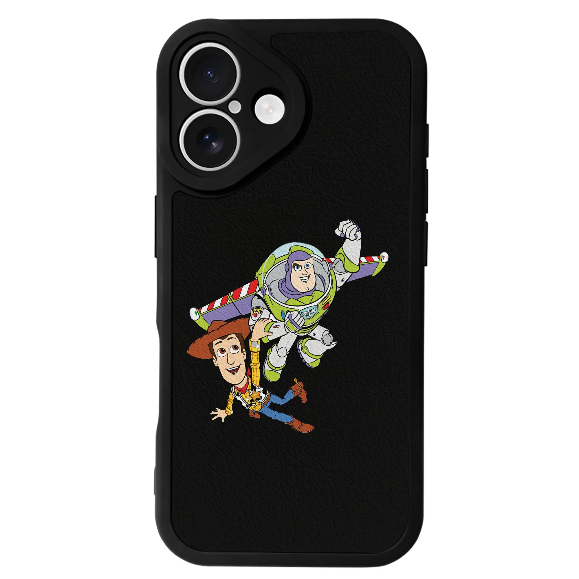 トイ・ストーリー グッズ バズ・ライトイヤー - IPhone 16シリーズ対応 ・ シリコンスマホケース ・ レザー調 ・ 高精度フィット ・ 耐衝撃 ・ ワイヤレス充電対応 ・ 精密カット